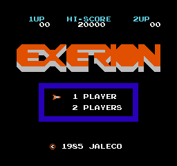 Exerion (Japan) Title Screen